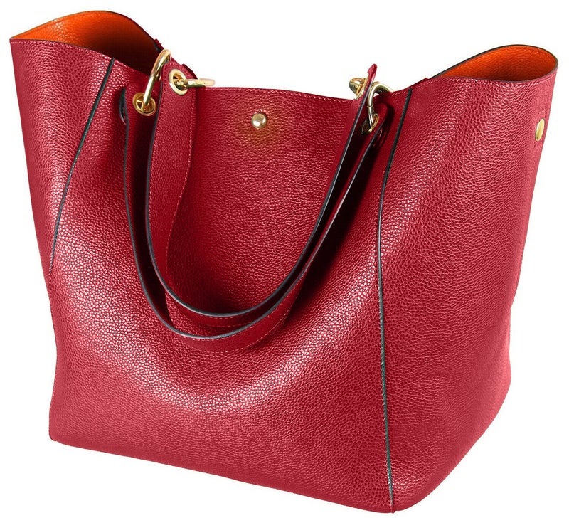 sqlp Large Work Tote Bag for Women Designer Purses and Handbags Big Bucket bags Ladies Travel Crossbody Purse Red - Image 1